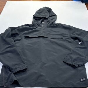 RVCA Black Hooded Windbreaker Pullover